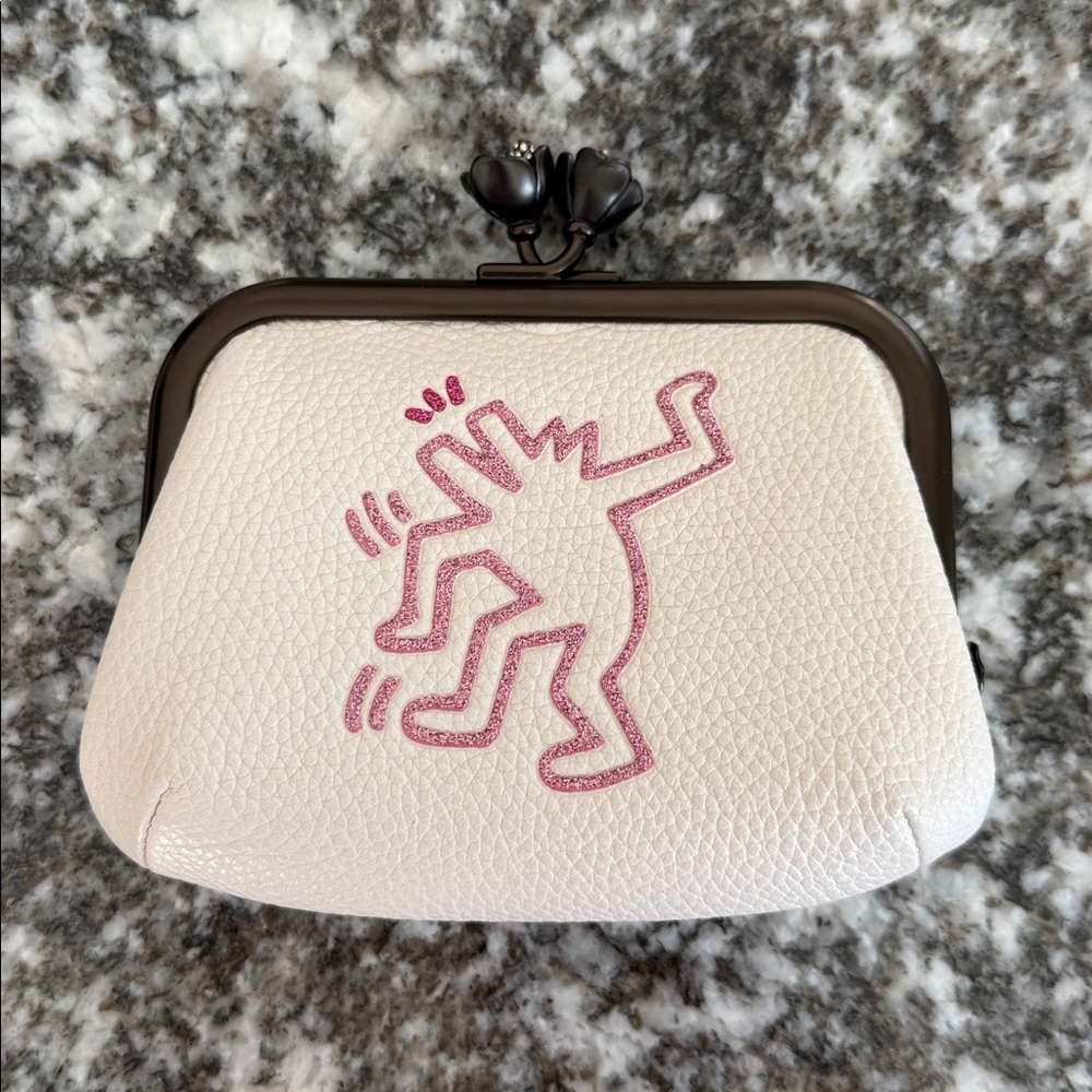 COACH X KEITH HARING Glitter Motif Coin Purse